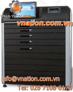 free-standing cabinet / with drawer / metal / automatic