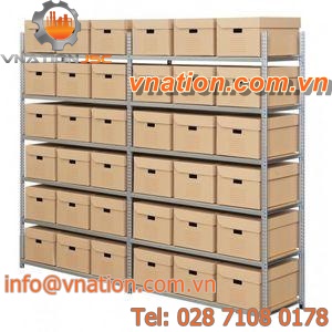 two floor shelving / archival / galvanized