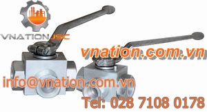ball valve / lever / control / 3-way