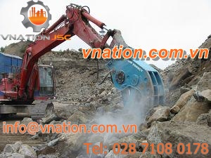 blade concrete pulverizer / waste / vertical / for excavators