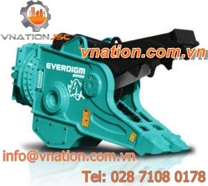 rotor concrete pulverizer / waste / vertical / for primary demolition