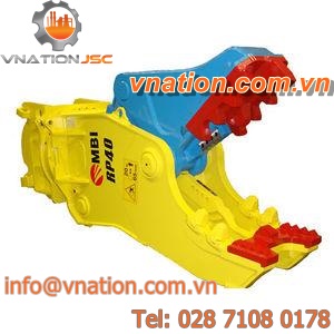 hydraulic concrete pulverizer / rotor / for powders / horizontal