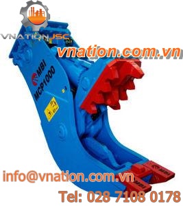 hydraulic concrete pulverizer / for powders / plastics / horizontal