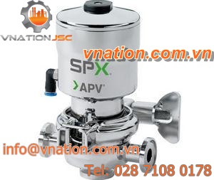 diaphragm valve / pneumatic / control / foodstuffs