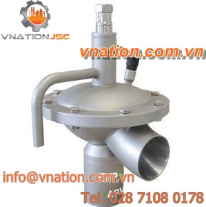 valve with membrane / regulating / foodstuffs / process