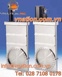 knife gate valve / shut-off / for gas / stainless steel