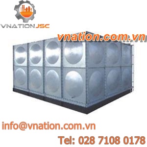 water storage tank / metal / vertical
