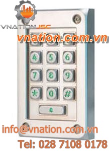 13-keys keypad / panel-mount / metal / compact