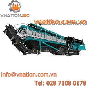 vibrating mobile screen / for bulk materials / construction / heavy-duty