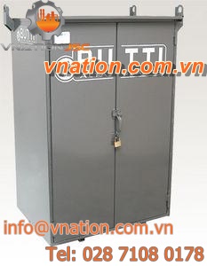 storage cabinet / free-standing / double-door / metal