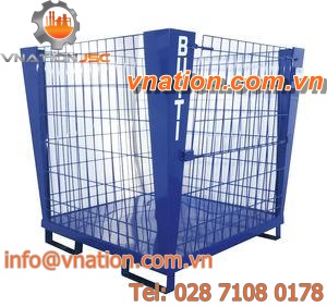 metal crate / waste recycling / for waste / wire mesh