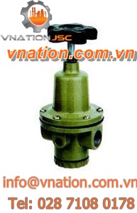 air pressure regulator / piston / single-stage / for high flow rates