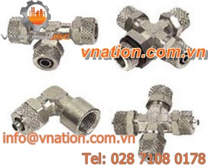 threaded fitting / elbow / brass / nickel-plated brass