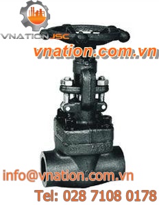 gate valve / manual / wrought steel / socket weld