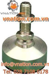 machine foot / anti-vibration / leveling / stainless steel