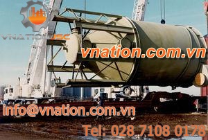 cone-bottom tank / metal / horizontal