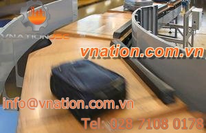 sliding shoe sorter / vertical / baggage / for airports
