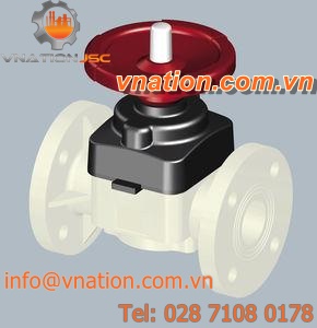 diaphragm valve / manual / control / in plastic