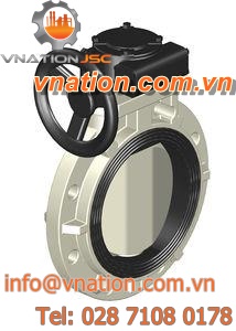 butterfly valve / manual / in plastic