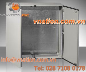 wall-mount enclosure / steel / double-door / not specified