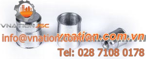 threaded insert / stainless steel / round / for round tube ends