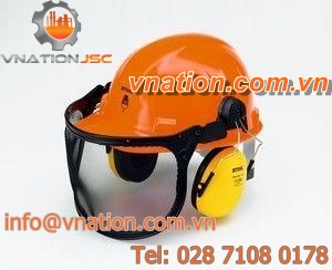 helmet with face protection / forestry
