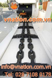 drag chain conveyor / for the mining industry / drag / horizontal