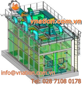 curing oven / polymerization / tunnel / steam