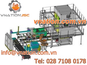 drying oven / hot air impingement / for metalluregy / vertical