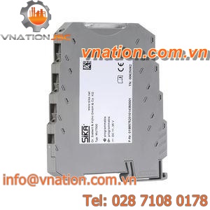 DIN rail mount temperature transmitter / thermocouple / voltage output / programmable