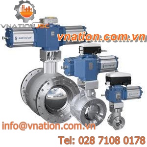 ball valve / pneumatic / control / for chemicals