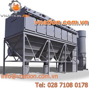 cartridge dust collector / pulse-jet backflow / compact / self-cleaning