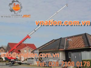trailer-mounted telescopic boom lift / diesel / outdoor / compact