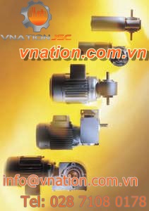DC electric gearmotor / solid-shaft / right-angle / worm
