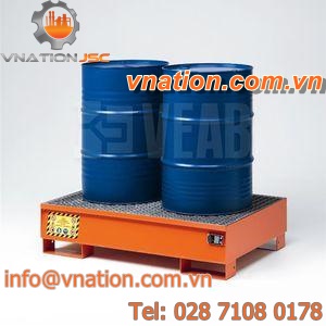 multi-use containment bund / 2-drum / steel / rigid