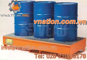 multi-use containment bund / 3-drum / steel / rigid