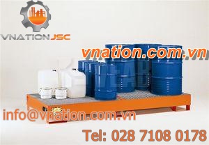 multi-use containment bund / 8-drum / steel / rigid
