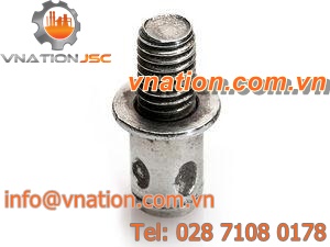 threaded bolt / blind / with hexagonal head / steel
