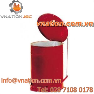 steel waste bin / for paper / with lid / secure