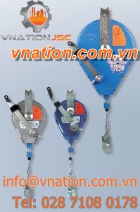 self-retracting fall arrester with integrated rescue winch