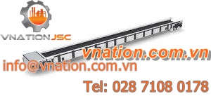modular conveyor belt / rubber / oil-resistant / continuous