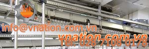 overhead conveyor / for plastic bottles / empty container / modular