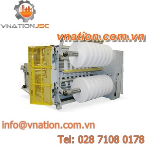 paper slitter-rewinder / for plastic films