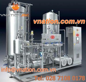 batch mixer / for the food industry / for carbonated drinks