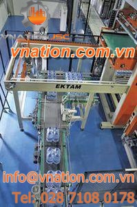 high level infeed palletizer / for loads / for boxes / fully-automatic