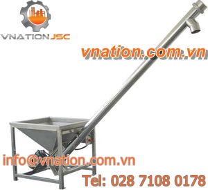 screw conveyor / for powders / stainless steel / vibrating