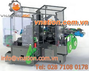 rotary labeler / round cardboard boxes / compact / high-speed