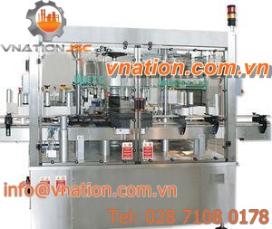 automatic labeler / front / bottle / in-line