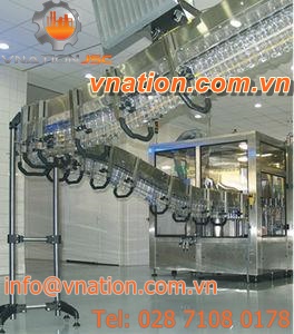 chain conveyor / bottle / horizontal / transport