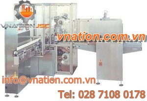 automatic shrink wrapping machine / intermittent-motion / with heat shrink film / high-speed
